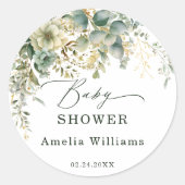 Eukalyptus-Blume Runder Aufkleber (Vorderseite)