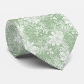 Eukalyptus-Blumen-Batik Krawatte (Gerollt)
