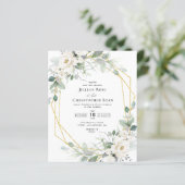 Eukalyptus-Blumen-Rahmen-Hochzeitseinladung (Stehend Vorderseite)