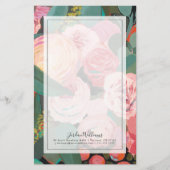 Eukalyptus-Blumenstrauß Briefpapier (Vorderseite)