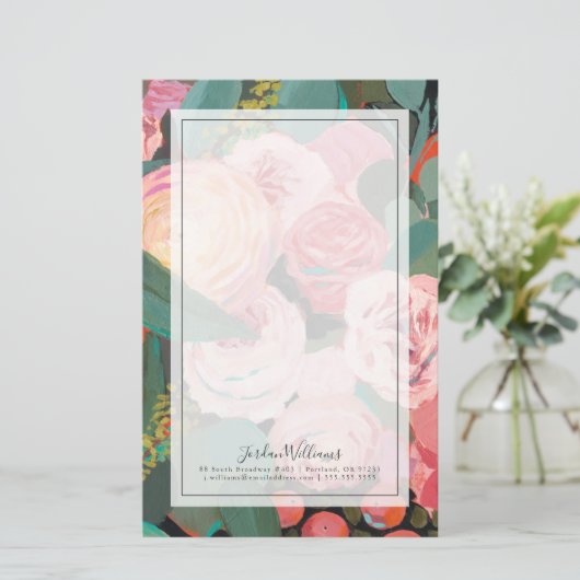 Eukalyptus-Blumenstrauß Briefpapier (Stehend Vorderseite)