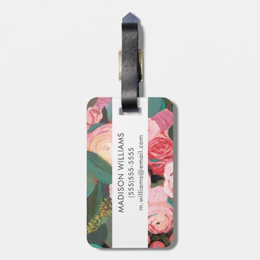 Eukalyptus-Blumenstrauß Gepäckanhänger (Rückseite vertikal)