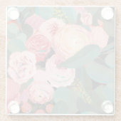 Eukalyptus-Blumenstrauß Glasuntersetzer (Rückseite)