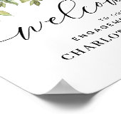 Eukalyptus Blush Engagement Party Poster (Ecke)