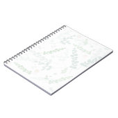 Eukalyptus & Blush Floral Subtil Botanisch Notizblock (Linke Seite)