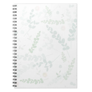 Eukalyptus & Blush Floral Subtil Botanisch Notizblock