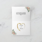 Eukalyptus Blush Pink Geogeometrische Hochzeit Tha Dankeskarte (Innenseite)