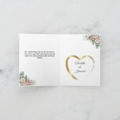 Eukalyptus Blush Pink, geometrische Hochzeit Dankeskarte (Innenseite)