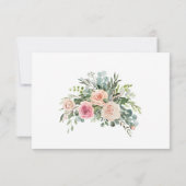 Eukalyptus Blush Pink Gold Geometric Wedding RSVP Karte (Rückseite)
