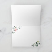 Eukalyptus Blush Pink Roses FOTO Dankeskarte (Innenseite)