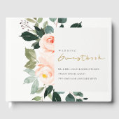 Eukalyptus Blush Rose Rosa Hochzeit Gästebuch (Vorderseite)