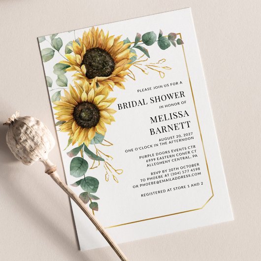 Eukalyptus-Blütenblume Brautparty einladen