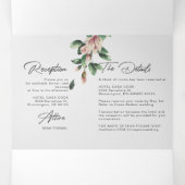 Eukalyptus-Blütenblütenblütenblüte Dreifach Gefaltete Einladung (Innenseite Mitte)