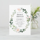 Eukalyptus blütendes Brautparty Einladung (Stehend Vorderseite)