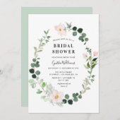 Eukalyptus blütendes Brautparty Einladung (Vorne/Hinten)