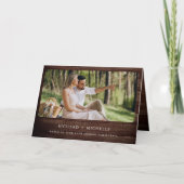 Eukalyptus-Bogen-Foto-Rustikal-Hochzeit mit QR-Cod Einladung (Vorderseite)