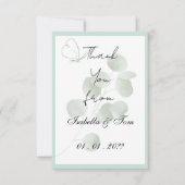 Eukalyptus | Boho-Botanische Hochzeit  Dankeskarte (Vorderseite)