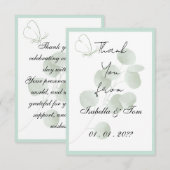 Eukalyptus | Boho-Botanische Hochzeit  Dankeskarte (Vorne/Hinten)