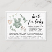 Eukalyptus boho Buch für Babyumschließkarten Begleitkarte (Vorderseite)