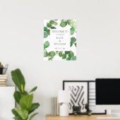 Eukalyptus Boho Greenerenerity Wedding Welcome Sig Poster (Heimbüro)