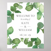 Eukalyptus Boho Greenerenerity Wedding Welcome Sig Poster (Vorne)