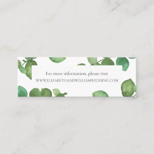 Eukalyptus Boho Greenerity Wedding Website Cards Telefonnummerkarte