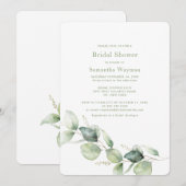 Eukalyptus Boho Greenery Brautparty Einladung (Vorne/Hinten)