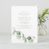 Eukalyptus Boho Greenery Brautparty Einladung (Stehend Vorderseite)