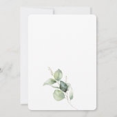 Eukalyptus Boho Greenery Brautparty Einladung (Rückseite)