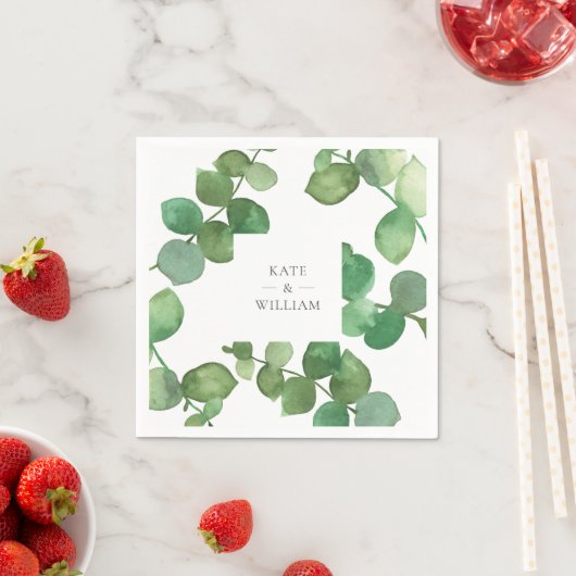 Eukalyptus Boho Greenery Floral Serviette (Beispiel)