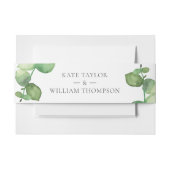 Eukalyptus Boho Greenery Floral Wedding Einladungsbanderole (Vorderseite Beispiel)