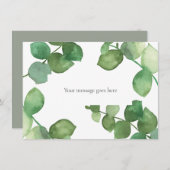 Eukalyptus Boho Grüne Ihre Botschaft Dankeskarte (Vorne/Hinten)