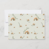 Eukalyptus boho Kinderzimmer Bekleidung Babydusche Dankeskarte (Rückseite)