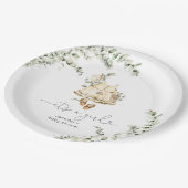 Eukalyptus boho Kinderzimmer Bekleidung Babydusche Pappteller (Schrägansicht)