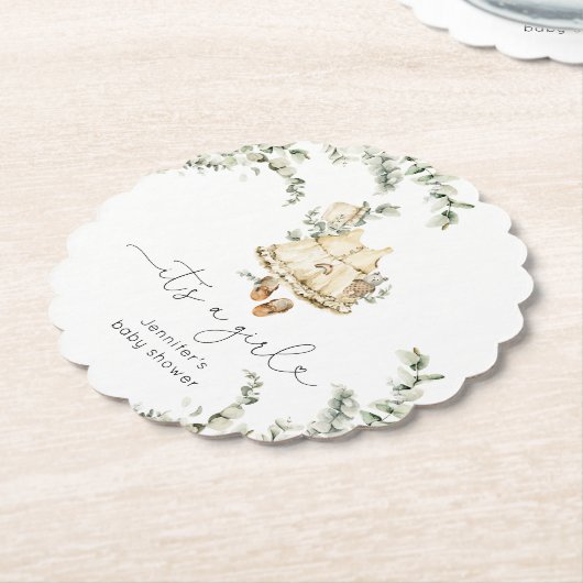 Eukalyptus boho Kinderzimmer Bekleidung Babydusche Untersetzer (angewinkelt)