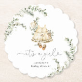 Eukalyptus boho Kinderzimmer Bekleidung Babydusche Untersetzer (Vorderseite)