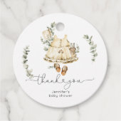 Eukalyptus boho Kinderzimmer Bekleidung Kindermädc Geschenkanhänger (Vorderseite)