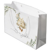 Eukalyptus boho Kinderzimmer Kleidung Sein Mädchen Große Geschenktüte (Rückseite Schrägansicht)