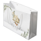 Eukalyptus boho Kinderzimmer Kleidung Sein Mädchen Große Geschenktüte (Vorderseite Schrägansicht)