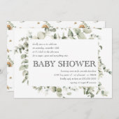 Eukalyptus Boho Rainbow Gender Neutral Baby Shower Einladung (Vorne/Hinten)