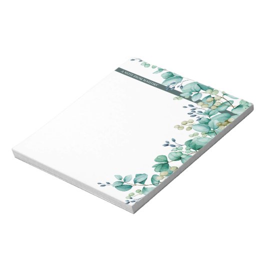 Eukalyptus-Border Notizblock (Rotiert)