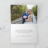 Eukalyptus Border Wedding Foto Dankeskarte (Innenseite)