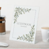 Eukalyptus Botanic Sage Green Guestbook Sockelschild (In SItu)