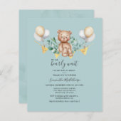 Eukalyptus Botanical Baby Shower Einladung (Vorne/Hinten)