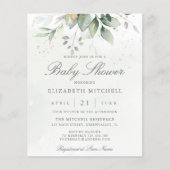 Eukalyptus Botanical Baby Shower Einladung (Vorderseite)