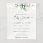 Eukalyptus Botanical Baby Shower Einladung (Vorderseite)