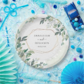 Eukalyptus Botanical Geometric Greenerity Wedding Pappteller (Party)