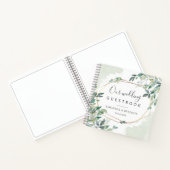 Eukalyptus Botanical Geometric Wedding Guest Book Notizblock (Innenseite)