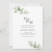 Eukalyptus Botanical Green Hochzeit S Save The Date (Vorderseite)