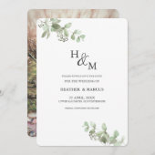 Eukalyptus Botanical Green Hochzeit S Save The Date (Vorne/Hinten)
